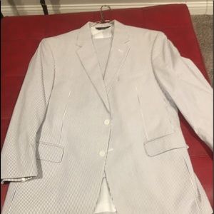 Men’s seersucker suit.  Joseph Banks